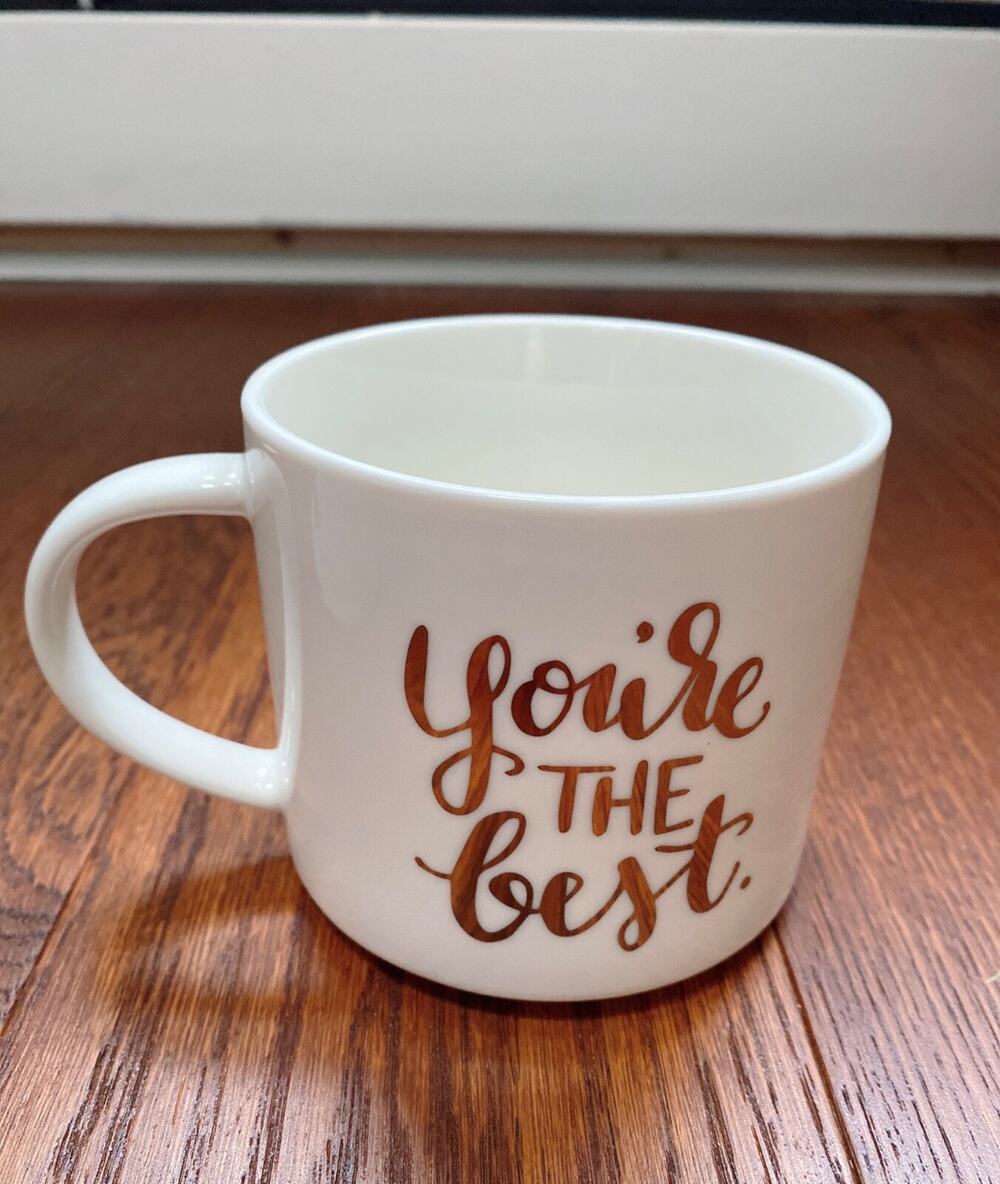 Threshold Porcelain Mug 'You Are the Best' – White Coffee Tea Cup